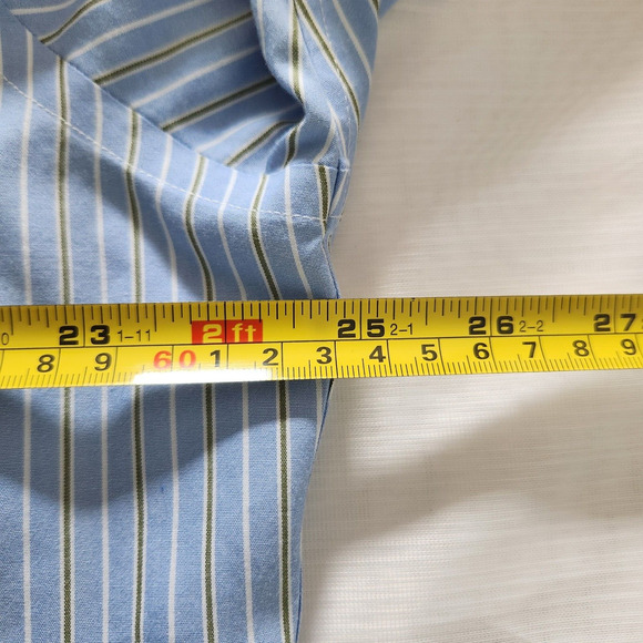 Brooks Brothers Shirt Men Size 16-35 Blue Stripe Traditional Fit Button Up Shirt - Picture 11 of 13